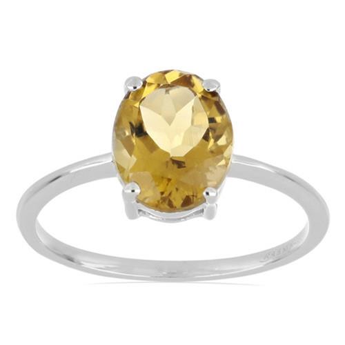 BUY 925 STERLING SILVER NATURAL CITRINE GEMSTONE RING